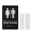 thumbnail image 6 of (2 pack) Pen+Gear Restroom Sign- 6x9 inch ,High Visibility Black, Durable Acrylic, 6 of 11