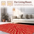thumbnail image 2 of ODIKA 8'x10' Machine Washable Non-Slip Area Rug, & Gold Abstract Modern High Traffic Rug with Pad, Red, 338674, 2 of 8