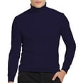 thumbnail image 2 of URBAN BUCK Men Turtleneck Long Sleeve Slim Fit Shirt - Ultra Soft Cotton Premium Winter Sweater - Warm Pullover Fitted Sweatshirt Kyle Blue (XL), 2 of 5