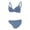 Blue, variant on JSGEK Women Push Up Bra and Thong Set Plunge Neckline Adjustable Straps Intimate Lingerie for Bedroom Wear Black S