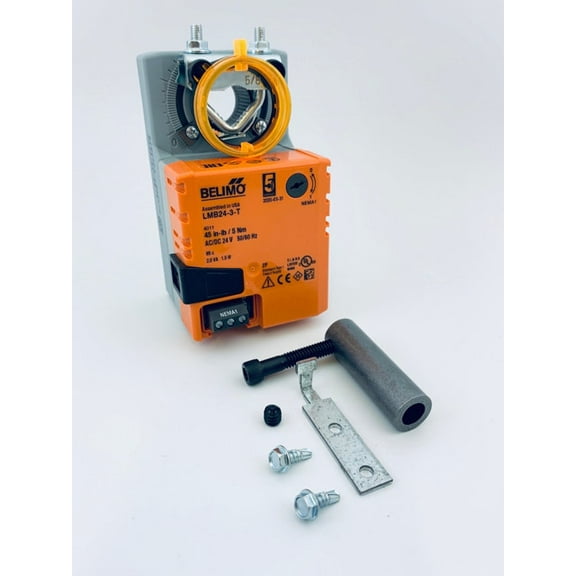DamperDirect Belimo LMB24-3-T 3 wire motor (BH Kit 1) Retrofit Kit to Replace Honeywell M847D motor - Normally Same Day Shipping -