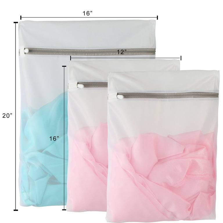 3Pcs Mesh Laundry Bags for Delicates and Lingerie - Fine Mesh - 2 Large & 1  Medium Laundry Wash Bag for Washing Machine, Socks, Underwear, Panties