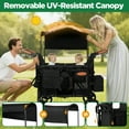 thumbnail image 5 of Vomeast Upgrade Wagon Stroller for 2 Kids, 2-Seater Outdoor Baby Stroller Wagon with Canopy, 5-Point Harness, Adjustable Handle(Black), 5 of 12