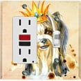 thumbnail image 1 of Metal Light Switch Plate Cover Cute Shih Tzu Golden Crown Outfit DOG014, 1 of 13