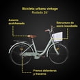 thumbnail image 2 of Bicicleta Vintage UrbanFit Pro con Canasta, Rodada 26', Rosa verde Unitalla, 2 of 5