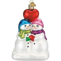 Old World Christmas Blown Glass Ornament for Christmas Tree, Snow Couple's First Christmas