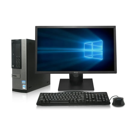 ReCircuit Dell Optiplex 9010 Desktop Computer - Intel Quad Core i5 up to 3.4GHz, 16GB RAM, New 500GB Solid State Drive, Windows 10 Pro 64-Bit, WiFi, New Dell 24