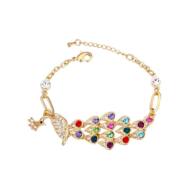 Mujeres Antiguo tono dorado pulsera brazalete con turquesa azul gemas pulseras