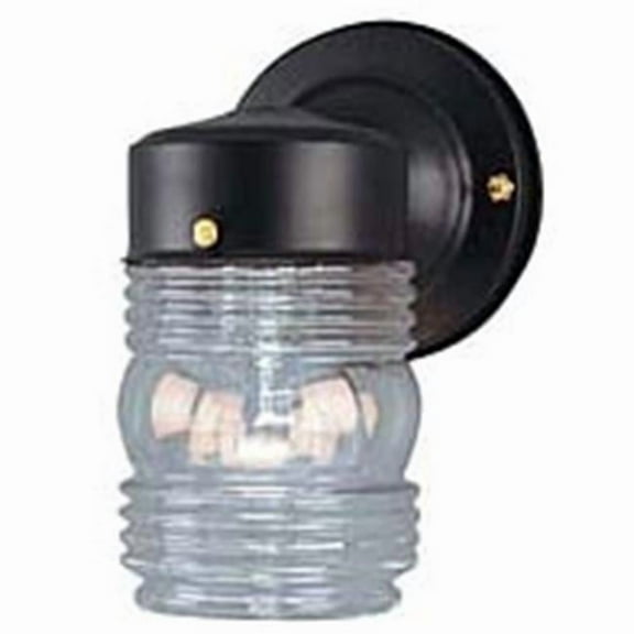 Westinghouse Lighting  Black One Light Exterior Jelly Jar Light - Black