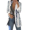 thumbnail image 1 of Blazer Décontracté pour Femme à Col en V, Veste de Loisir Imprimée, Tailleur Mode, Blouse à Simple Boutonnage, Manteau Mi-Long, Cardigan Ajusté à Boutons, 1 of 7