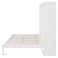 thumbnail image 6 of Harper & Bright Designs Queen Size Murphy Bed Cabinet, Wood Murphy Bed Platform Chest Bed Frame, Folding Wall Bed for Bedroom & Guest Room, White, 6 of 17