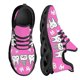 thumbnail image 1 of Zapatillas de plataforma con dibujos de dientes, cómodas y transpirables, de punto, para verano, color negro, 1 of 6