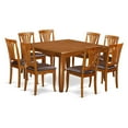 thumbnail image 4 of Dining Room Set-Dining Table And Chairs-Finish:Saddle Brown,Number of Items:9,Shape:Square,Style:Wood Seat, 4 of 4