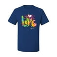 thumbnail image 2 of Wild Bobby, Colorful Rainbow Paint Love Streetwear Men's Graphic T-Shirt, Royal, Small, 2 of 3