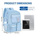 thumbnail image 2 of KOITHOT Mesh Backpack Heavy Duty, Stadium Approved Multi-Pocket Beach Backpacks for Adults, See Through Transparent Mesh Bookbag for School & Travel(Blue), 2 of 7