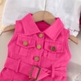thumbnail image 5 of EnJoCho Girls Summer Denim Dress Sleeveless Button Down Collared Jean Dresses Y2K Pleated A Line Dress with Belt Toddler Maxi Dress Summer, 5 of 7