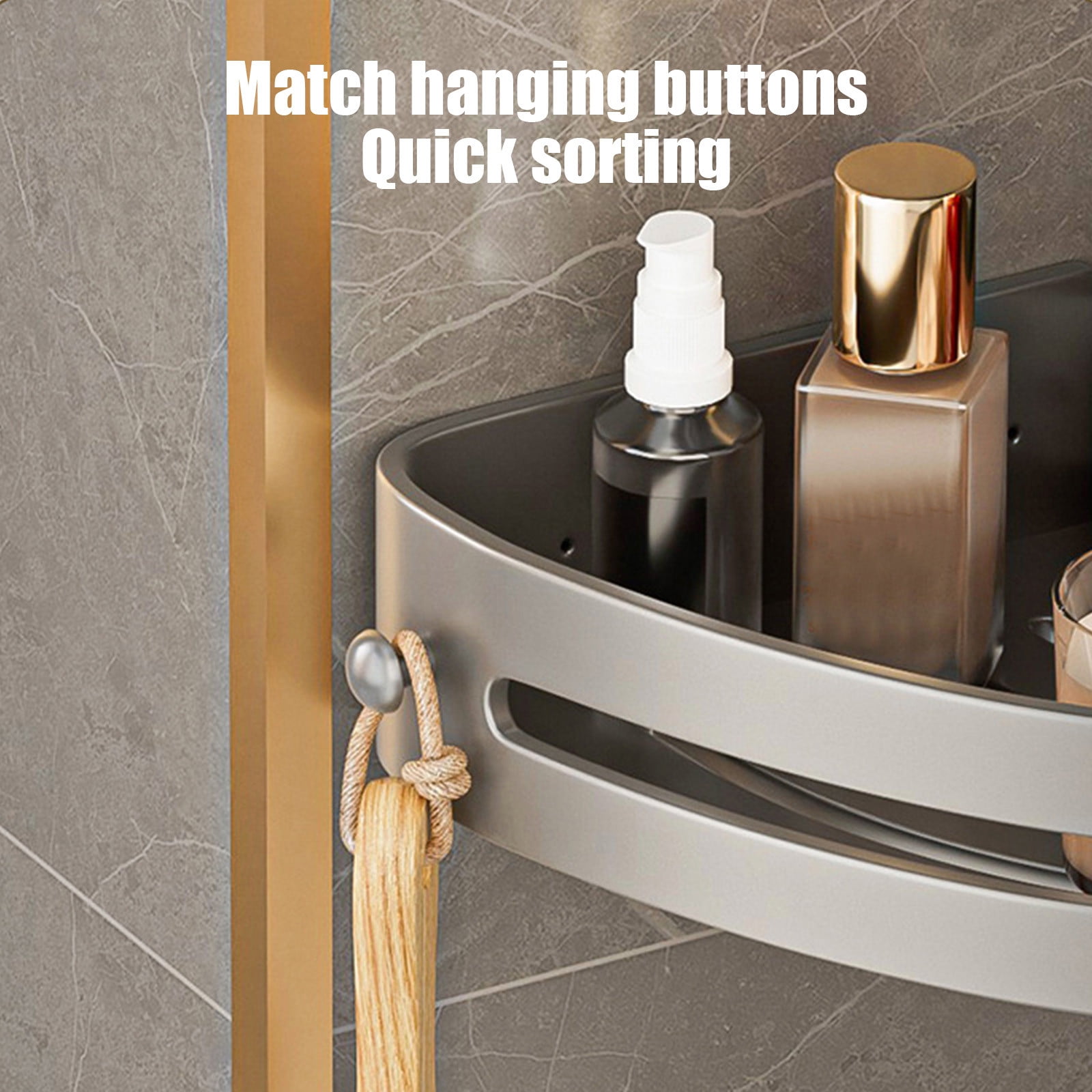 Specollect Clearance 3Pcs Triangular Corner Shower Caddy Suction Cup Shower Shelf Corner No Drilling Bathroom Shower Organizer Storage Rack Adhesive with Towel Bar