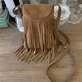 thumbnail image 6 of gcong Bohemian Fringe Messenger Crossbody Bag with Tassel Decoration and Adjustable Long Strap for Phone, 6 of 6