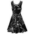 thumbnail image 5 of 2024 Size Large Vestido Design Summer Dress Skate Beach Female Dresses Casual Print Flowers Dress Floral Lily White, 5 of 7
