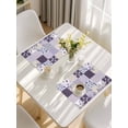 thumbnail image 5 of Spring Floral Placemats Set of 6, Dark Purple Flowers Patchwork Grid Bohemia Placemats for Dining Table, Place Mats for Kitchen Tabletop, Waterproof Wipeable Dining Table Mats Set, 5 of 9