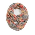thumbnail image 2 of Women's Romantic Rose Print Lightweight Infinity Scarf & Head Wrap (Gray), 2 of 3