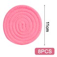 thumbnail image 2 of Posavasos de 8 piezas con soporte, posavasos absorbentes de tejido de algodón para bebidas, juego de posavasos minimalistas para decoración del hogar para mesa de protección de mesa de madera, 2 of 5