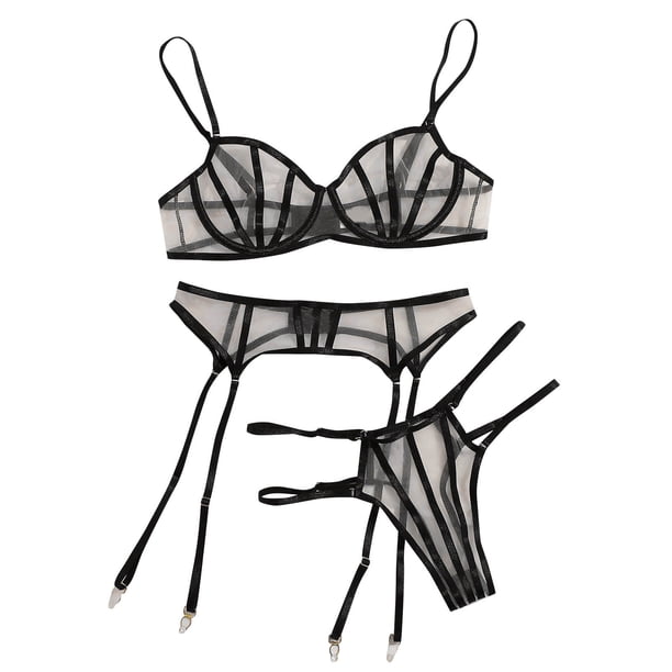 Gibobby Lencería sexy para mujer Baby Doll Mujer Sexy Color Negro Mono Sensual y Elegante Fina Lenceria para Dama(Negro, G)