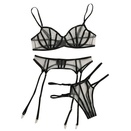 

Yubnlvae Muslin Sleepwear Underwire Lace Underwear Lingerie Racy Tops+Briefs Women Corset