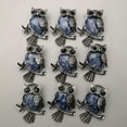 thumbnail image 4 of K-KED 12pcs Natural Stone Mixed Animal Owl Archaize Pendants & Necklaces Point Parts-Epidote, 4 of 8