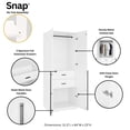 thumbnail image 6 of Lee 2-Piece Module Wardrobe 1.0 & 2.0 Closet from Engineered Wood - White, 6 of 20