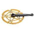 thumbnail image 3 of Bielas de bicicleta Oso de fresa BCD130mm brazo de manivela aleación de aluminio 47T dorado, 3 of 10