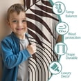 thumbnail image 3 of Blackout Kids Curtains,Brown Boho Geometric and Plant Pattern Childrens Insulated Curtains Set Of 2,Bedroom Essentials,Toddler Room Decor 52x63in(132x160cm), 3 of 5