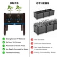 thumbnail image 2 of Plastic Raised Planter Bed, Elevated Box with Legs, for Vegetable Herb Flower Planting, Indoor Outdoor Use on Balcony Fence, 2 of 7
