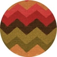 thumbnail image 1 of Ahgly Company Indoor Round Patterned Tomato Sauce Red Area Rugs, 6' Round, 1 of 6