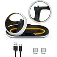 thumbnail image 1 of FIEHDUW Charging Station for PSVR 2 Controllers, Fast PSVR2 Charging Dock with 2 Magnetic Type-C Connectors, PS VR2 Controller Charging Station with LED Indicator and Type-C Cable, 1 of 6