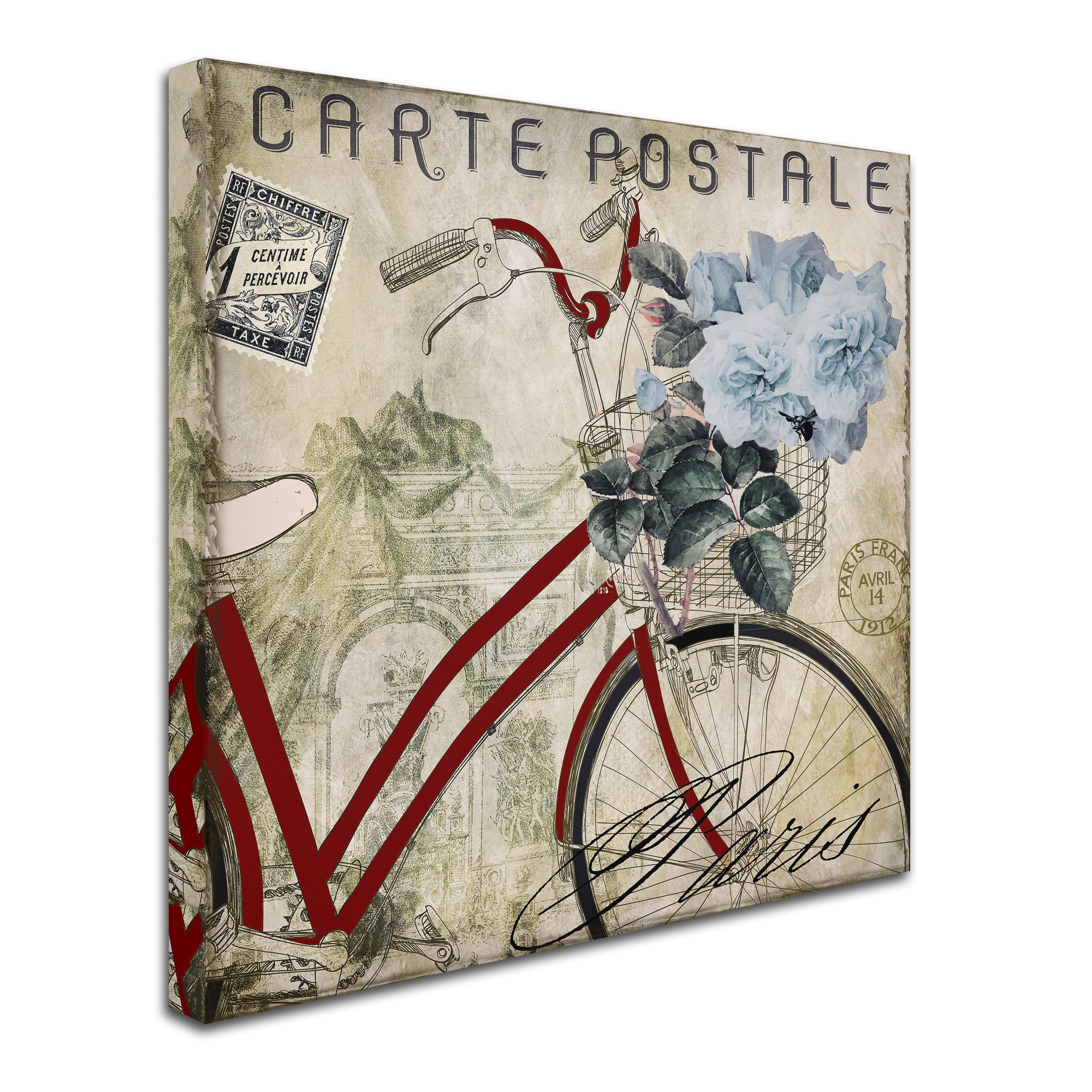 Trademark Fine Art "Postale Paris II" Canvas Art by Color Bakery