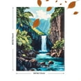 thumbnail image 3 of Tropical Waterfall Canvas Print/Wall Art， Suitable for Living Room， Bedroom， Bathroom， Office， and Hotel Decoration., 3 of 8