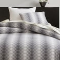 thumbnail image 3 of Studio 16, Toronto – Landon Geometric Diamond Cotton Matelassé Duvet Cover Set (King)  – Modern Textured Design, 100%Cotton, 3 of 8