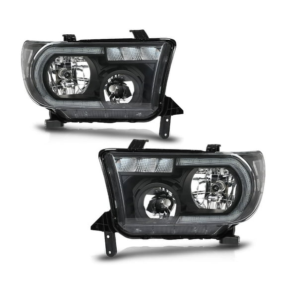 PIT66 Fit for 2007-2013 Toyota Tundra 2008-2017 Sequoia Headlights Aftermarket Left Right