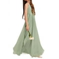 thumbnail image 2 of Sleeveless Kids Girls Solid Ankle Length Long Flared Party Dress, 2 of 4