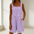 thumbnail image 7 of akafmk Overalls for Women Bib Polka Dots Sleeveless Adjustable Straps Casual Romper with Pockets Cute Daily Summer Outfit, Size XXL, 7 of 7