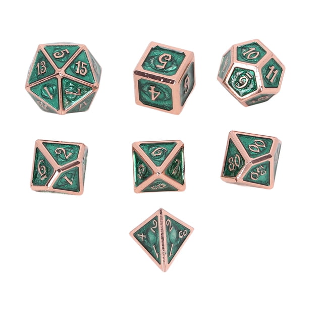 Polyhedral Dice Set, Electroplated Antique Gold One Piece Casting Role Playing Game Dice Enamel For Tabletop RPG Dice Game For Over 14 Years Old ANGGREK Otros