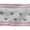thumbnail image 4 of oneOone Tissu Jersey Viscose Rayé & Imprimé Visage de Chat par Yard 60 Pouces de Large, 4 of 5
