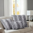 Home Essence Marselle Faux Fur Euro Pillow, 25x25'', Grey