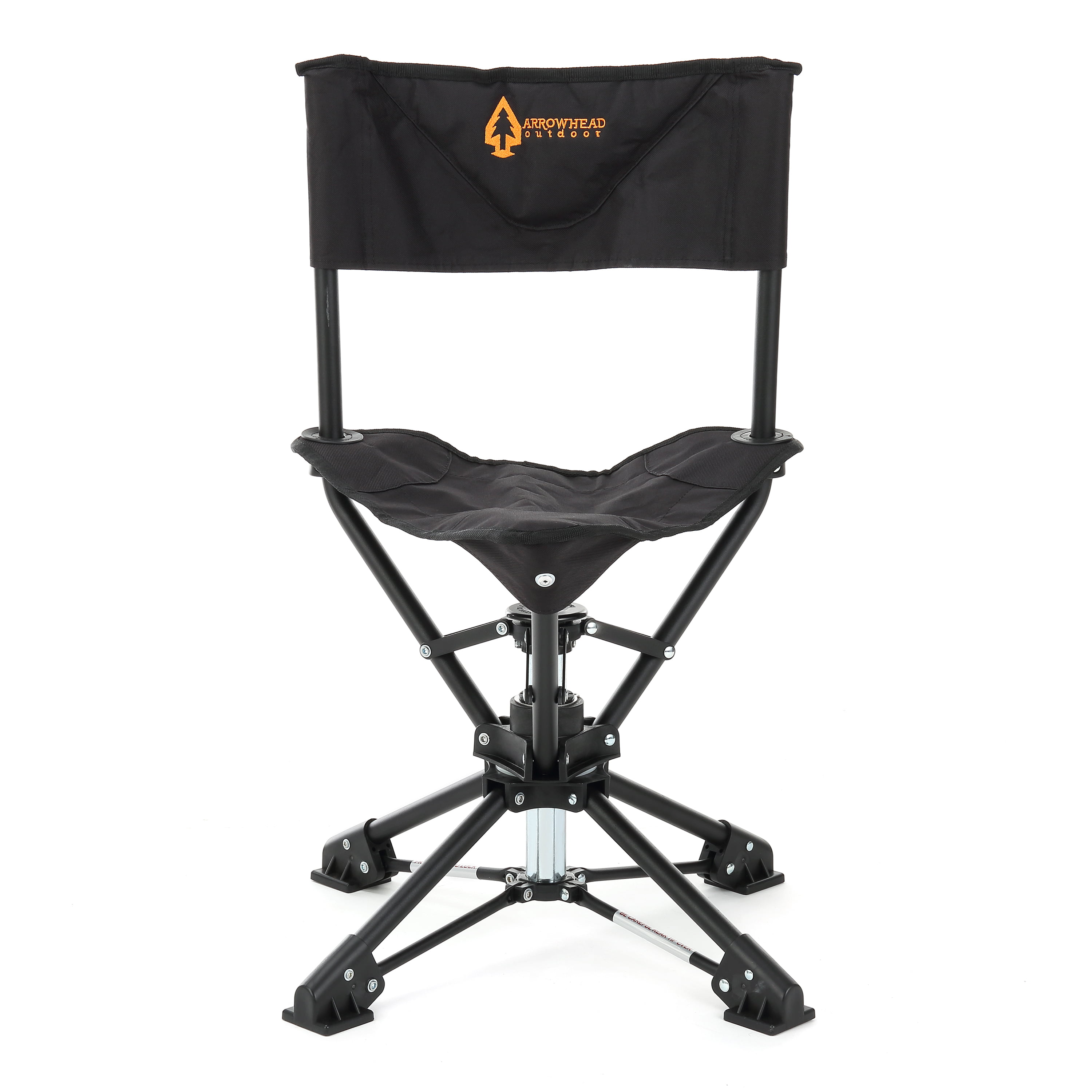 ARROWHEAD OUTDOOR 360° Degree Swivel Hunting Chair w/ Armrests, Perfect for  Blinds, No Sink Feet, Supports up to 450lbs, Carrying Case, Steel Frame