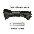 thumbnail image 3 of 5mm * 12m + 4000lbs Fairlead Synthetic Winch Line Rope With Sheath And Thimble For 4x4 4wd Atv Utv Off-road ,Easy to Use, 3 of 5