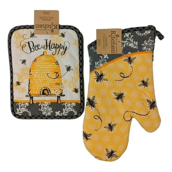 Kay Dee Designs Bee Happy Cotton Oven Mitts (2 Count)