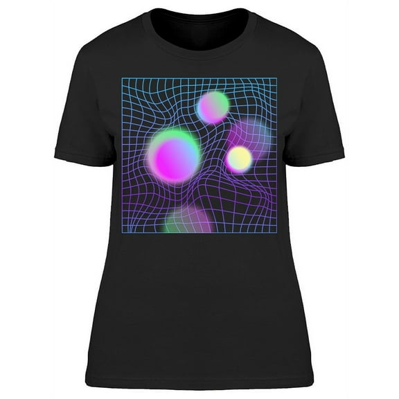 Spheres And Distorted Graphic T-Shirt Women -Image by Shutterstock, Female Medium