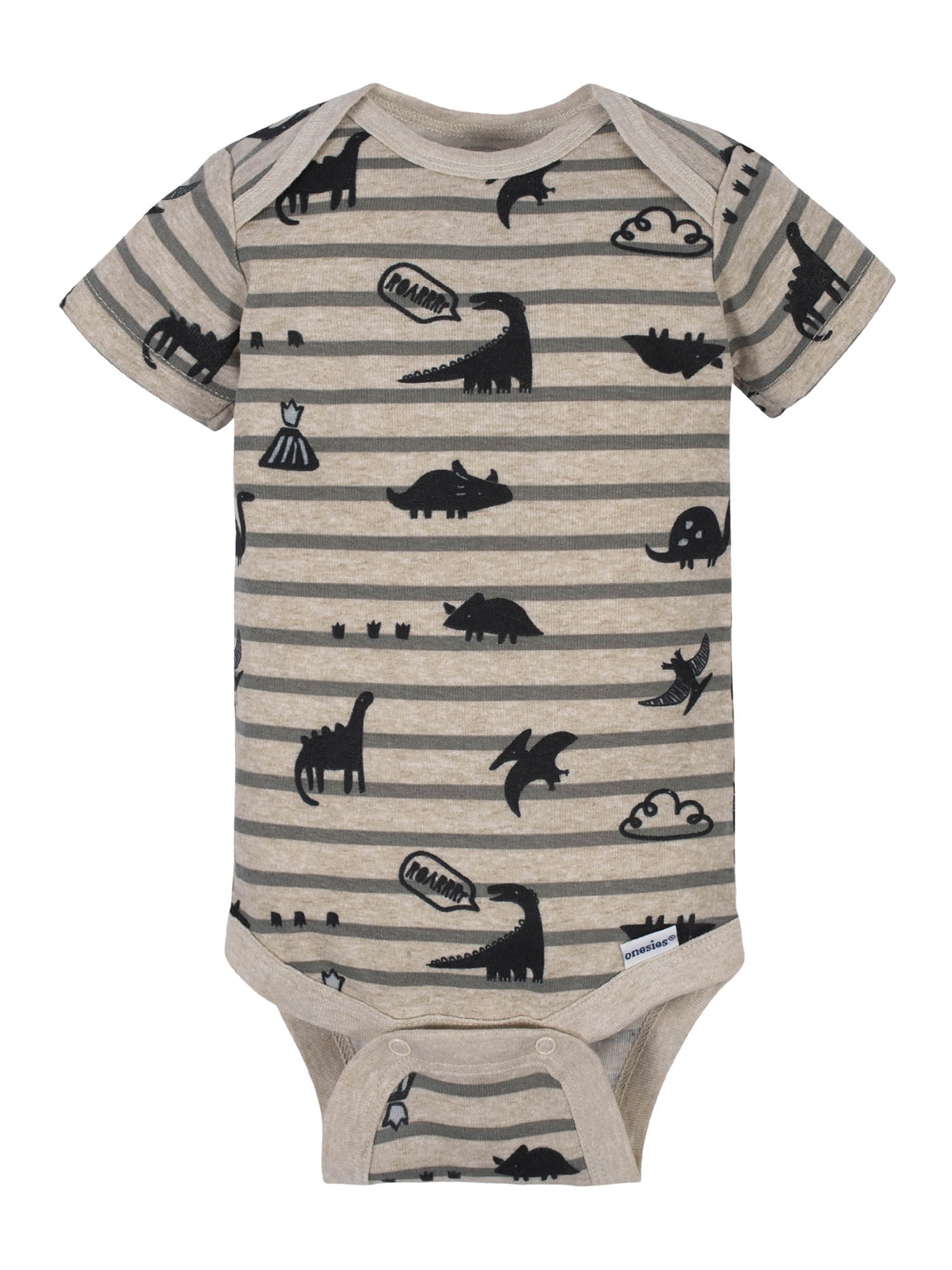 Gerber Organic Cotton Baby Boy Dino Bodysuit, 3 Pack