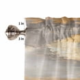 thumbnail image 5 of Kitchen Curtains 45 Inches length, Yellow Grey Ombre Window Treatment Curtain Drapes, Modern Marble Ink Painting Art Lightweight Window Panels for Living Room Bedroom, 52"x45", 2 Panels, 5 of 7